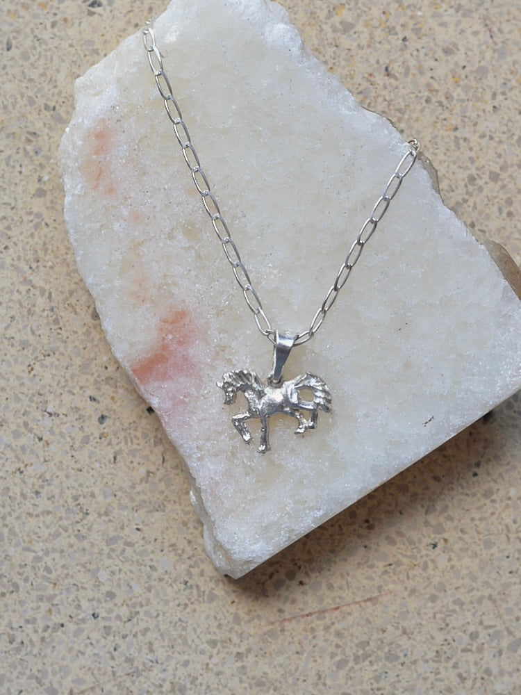 【1/22頃発送予定】Mexican Silver925 Horseチャーム ネックレス