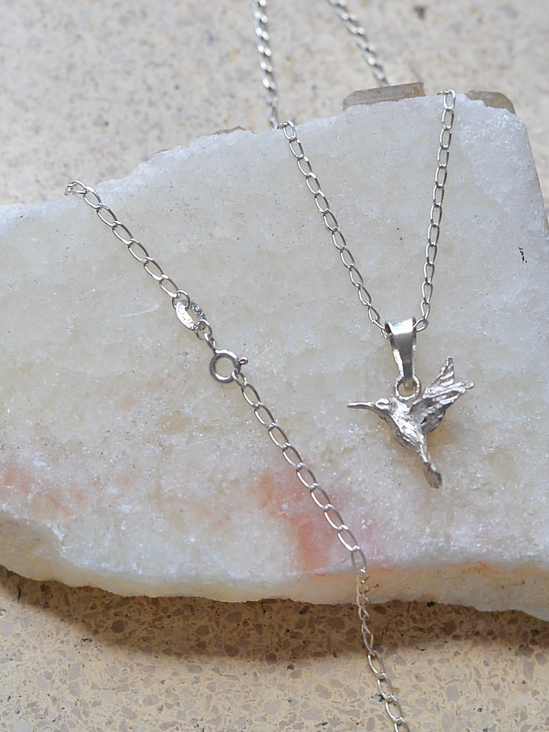 【1/22頃発送予定】Mexican Silver925 ハチドリ チャームネックレス