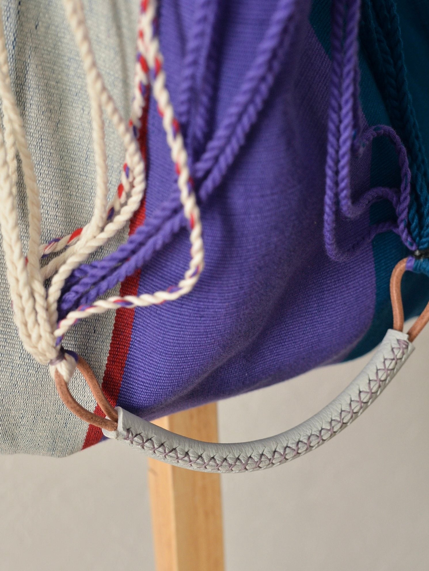 メキシコ ハンモックバッグ レザーハンドル