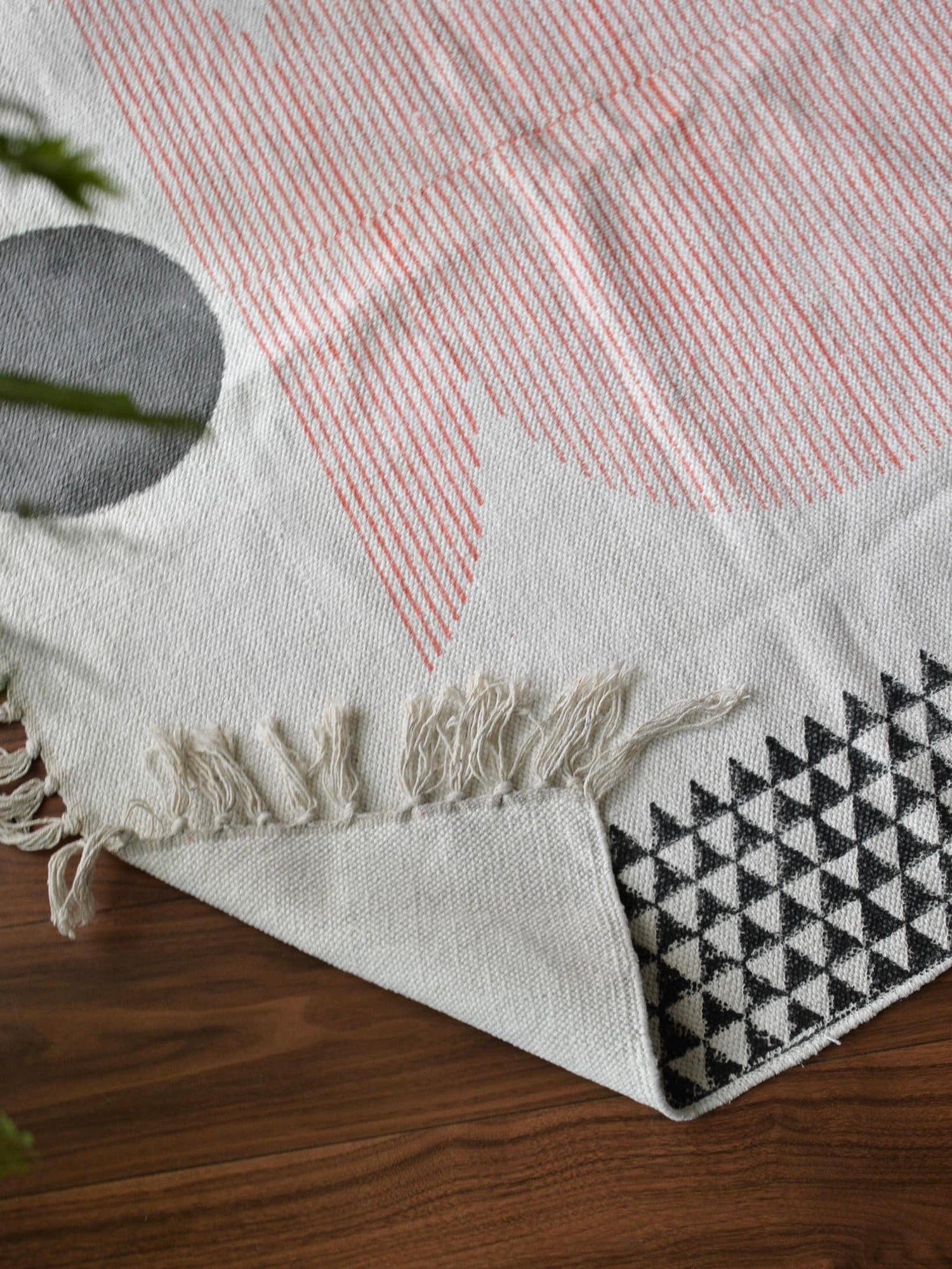 ハンドブロックプリント コットンラグ