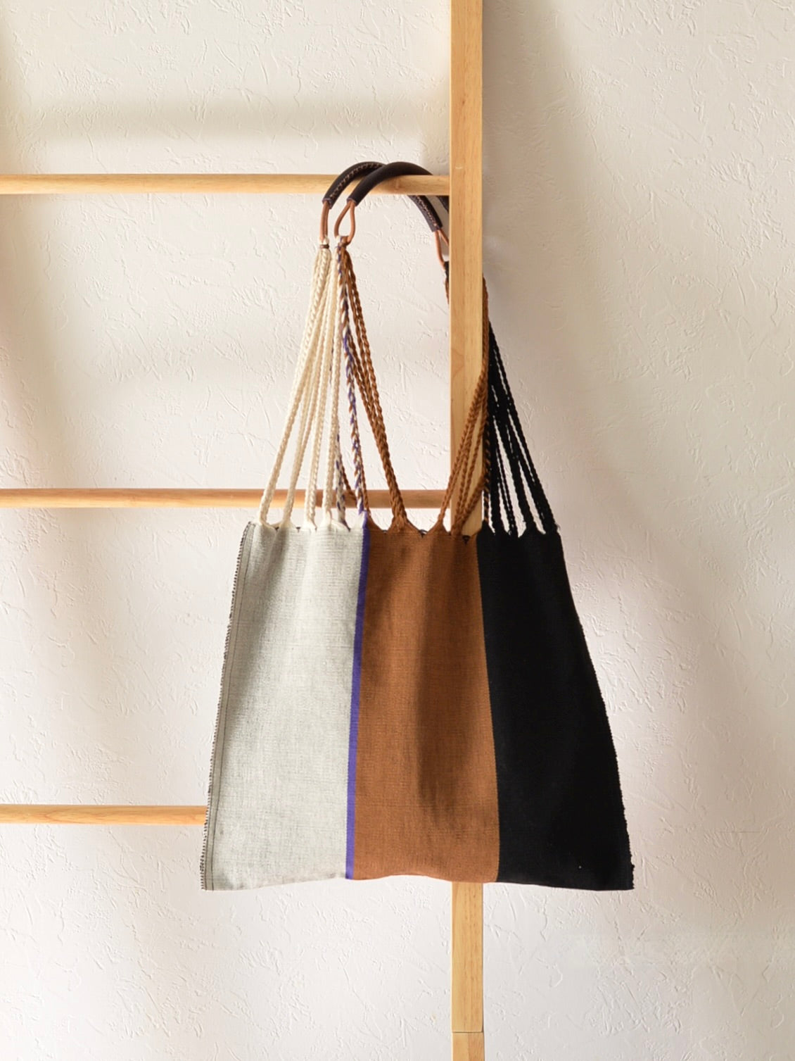 メキシコ ハンモックバッグ レザーハンドル