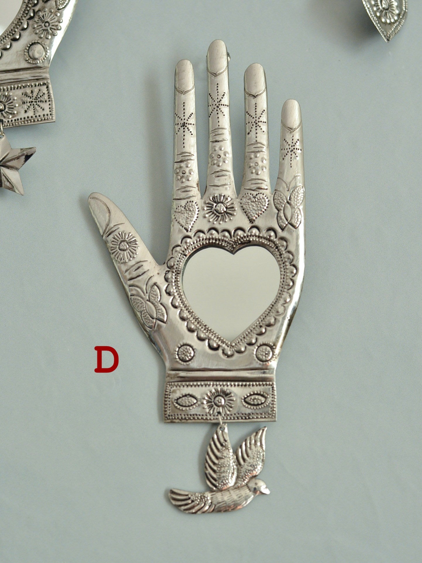 メキシコ ブリキ 壁掛けミラー オハラタ