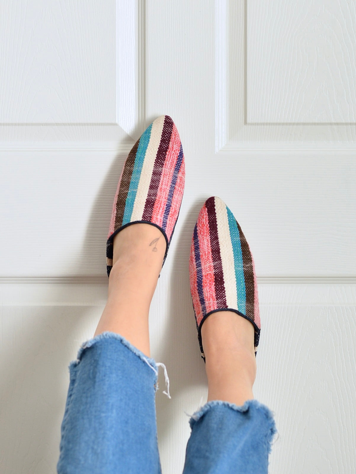 ヴィンテージHIKE 外履きバブーシュ（約24cm)