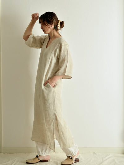 Linen Relaxed Dress Flax Natural 