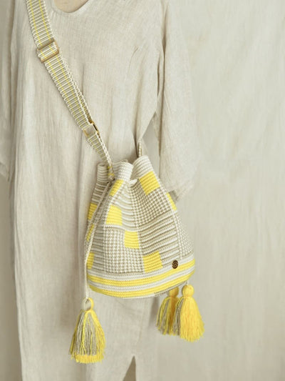 Colombian Mochira hand-knitted handbag [adjustable strap length] 