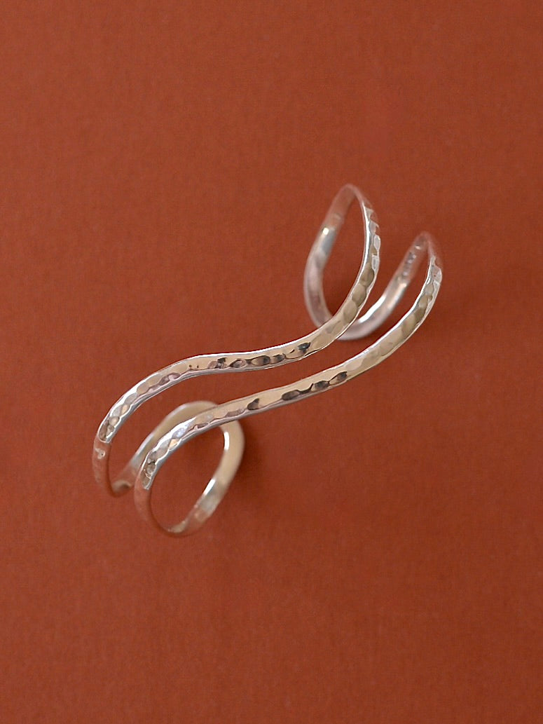 Mexican Silver925 ダブルライン バングル