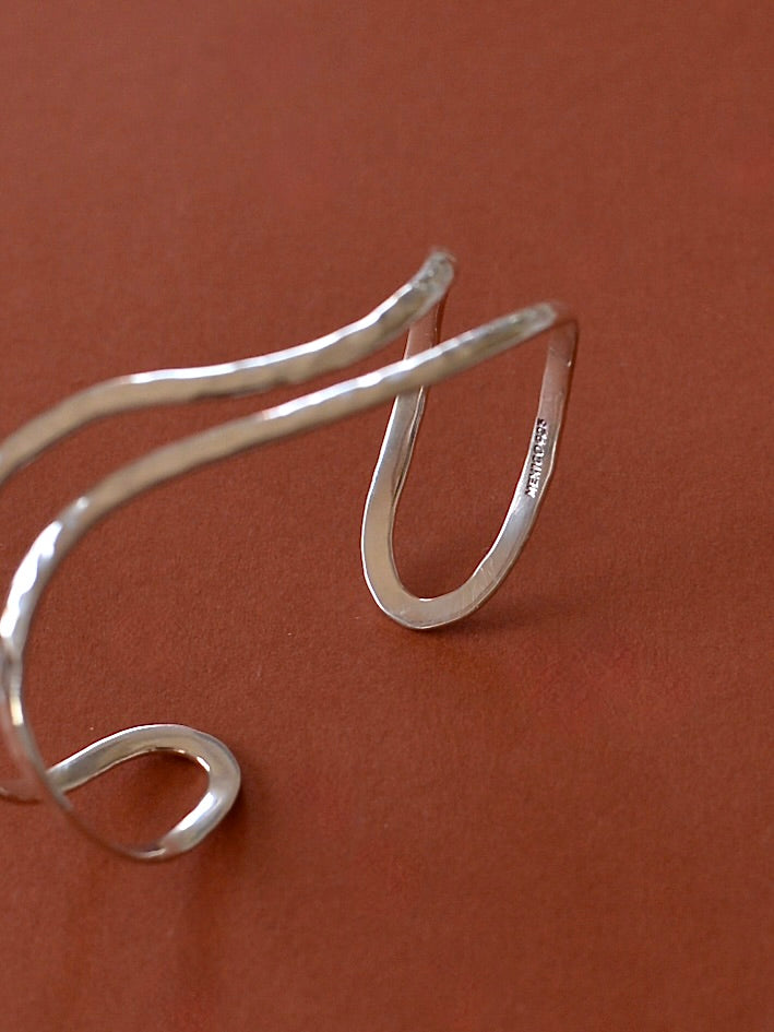 Mexican Silver925 ダブルライン バングル