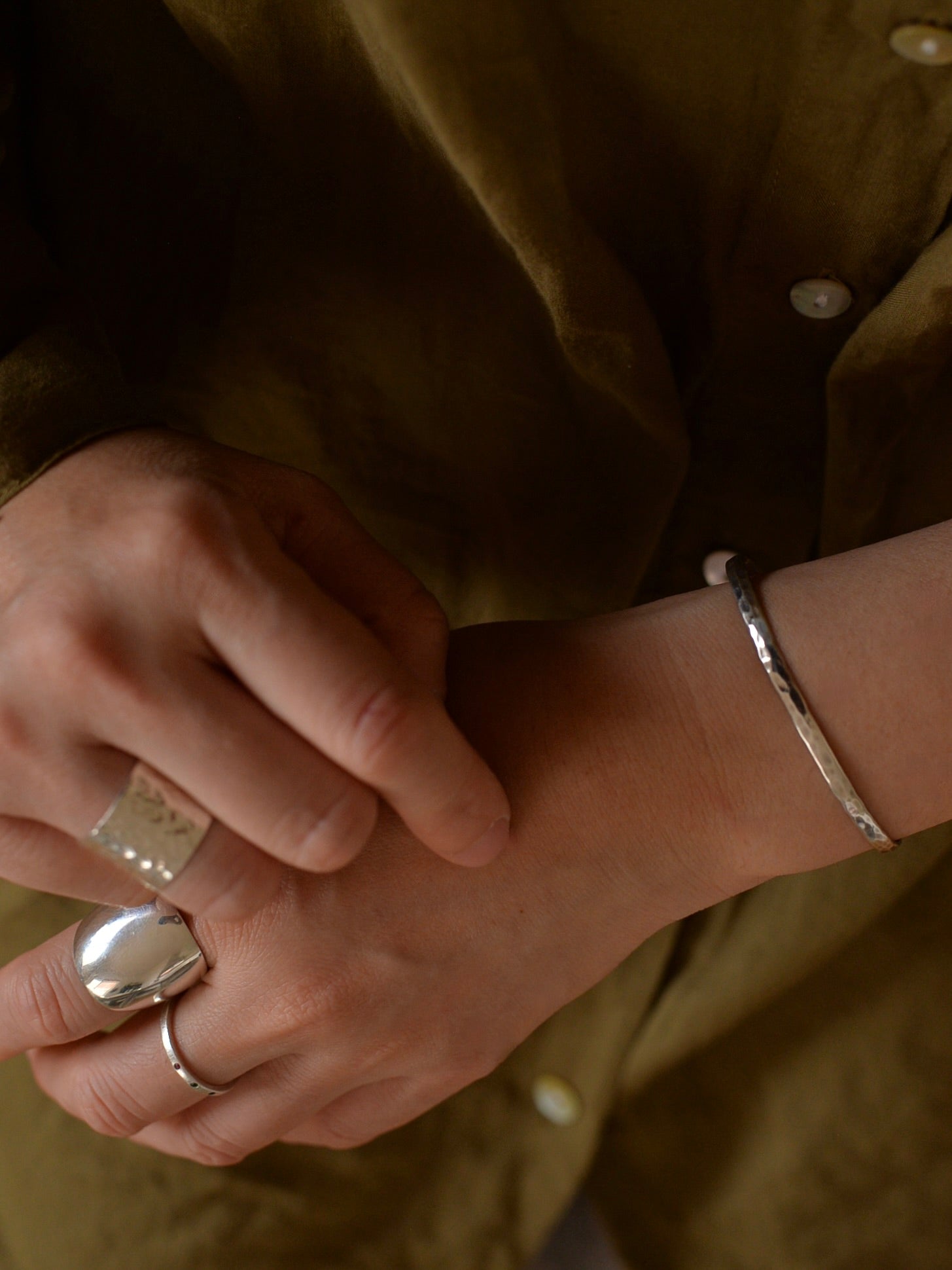 Mexican Silver925 スリムストレートバングル