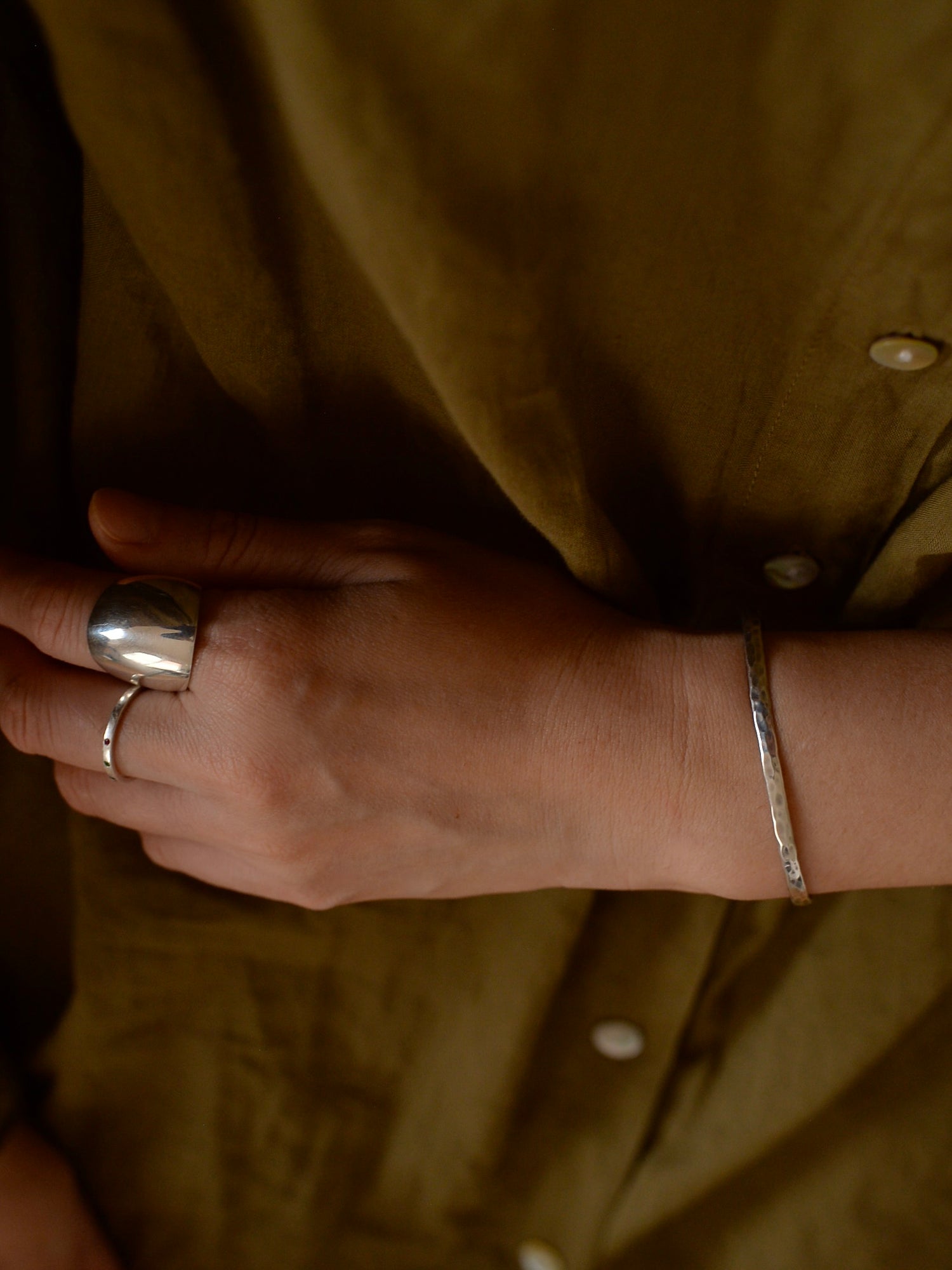 Mexican Silver925 スリムストレートバングル