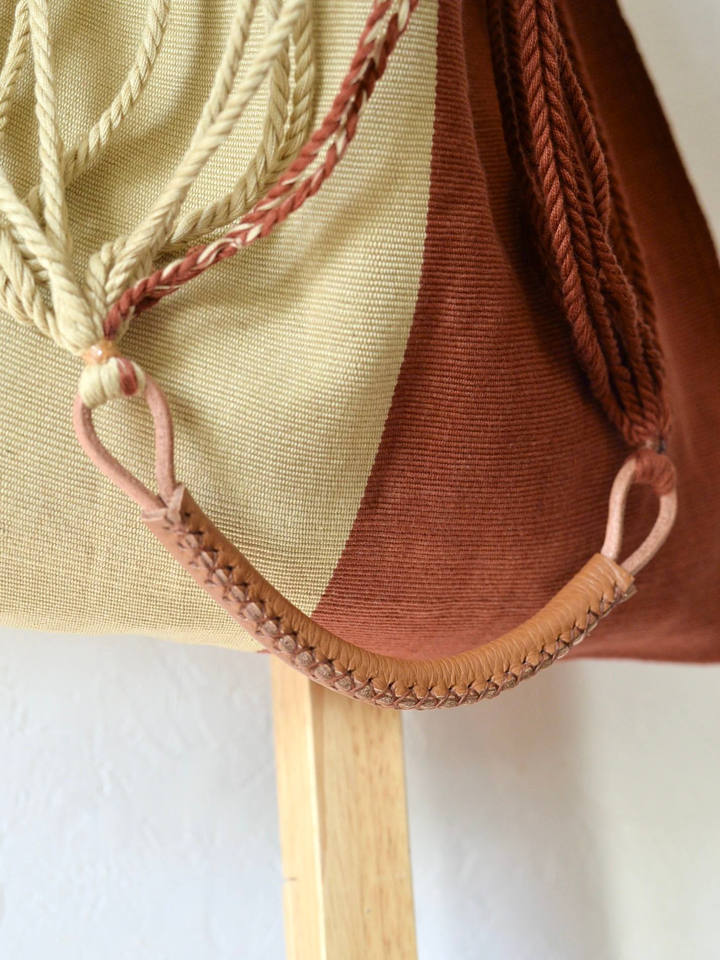 メキシコ ハンモックバッグ レザーハンドル