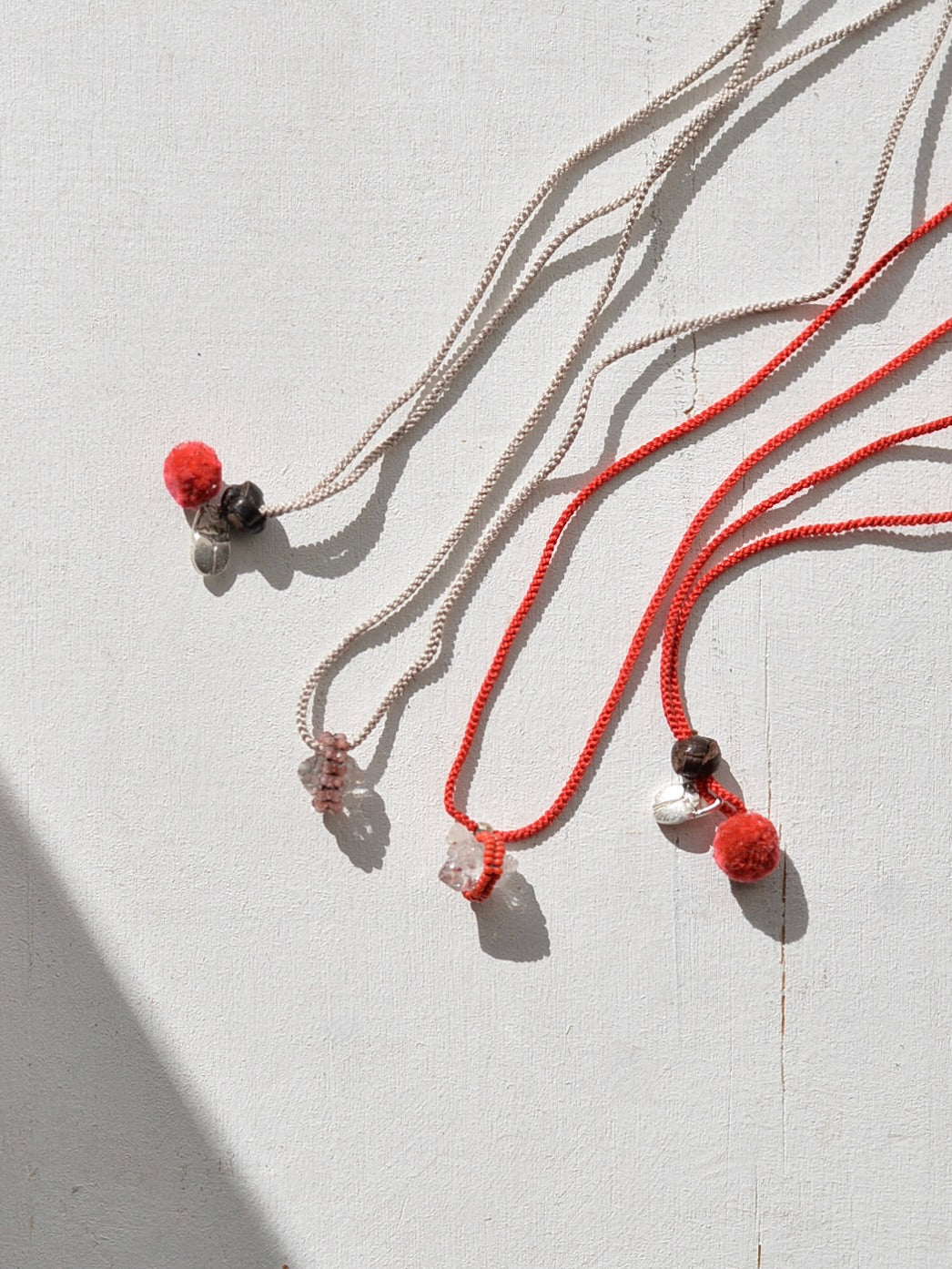 ハーキマーダイヤモンド&ガーネット 3way ネックレス