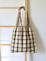 メキシコ ウール ハンモックバッグ レザーハンドル