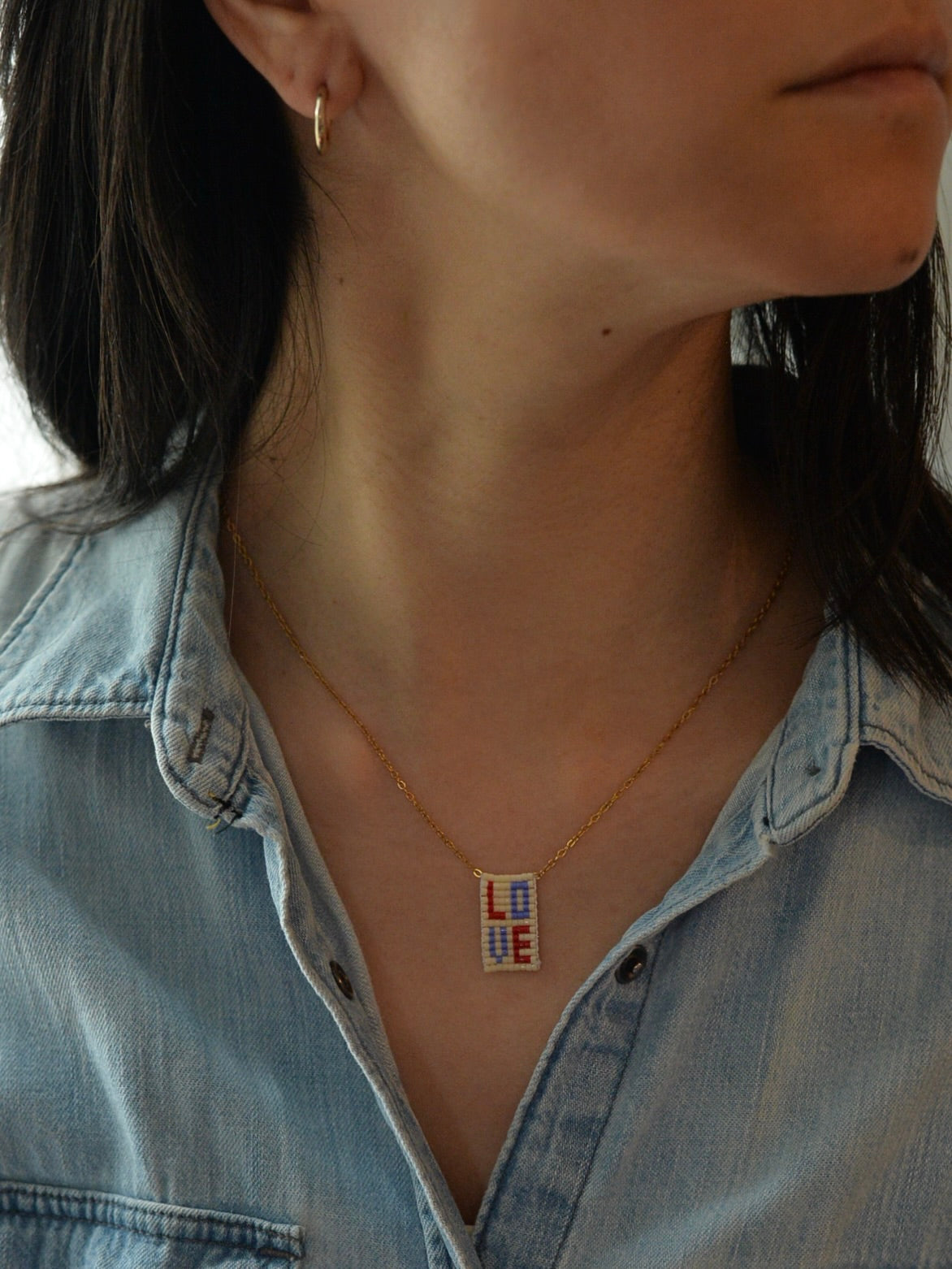 【2月上旬発送予定】LOVE ビーズネックレス マルチカラー