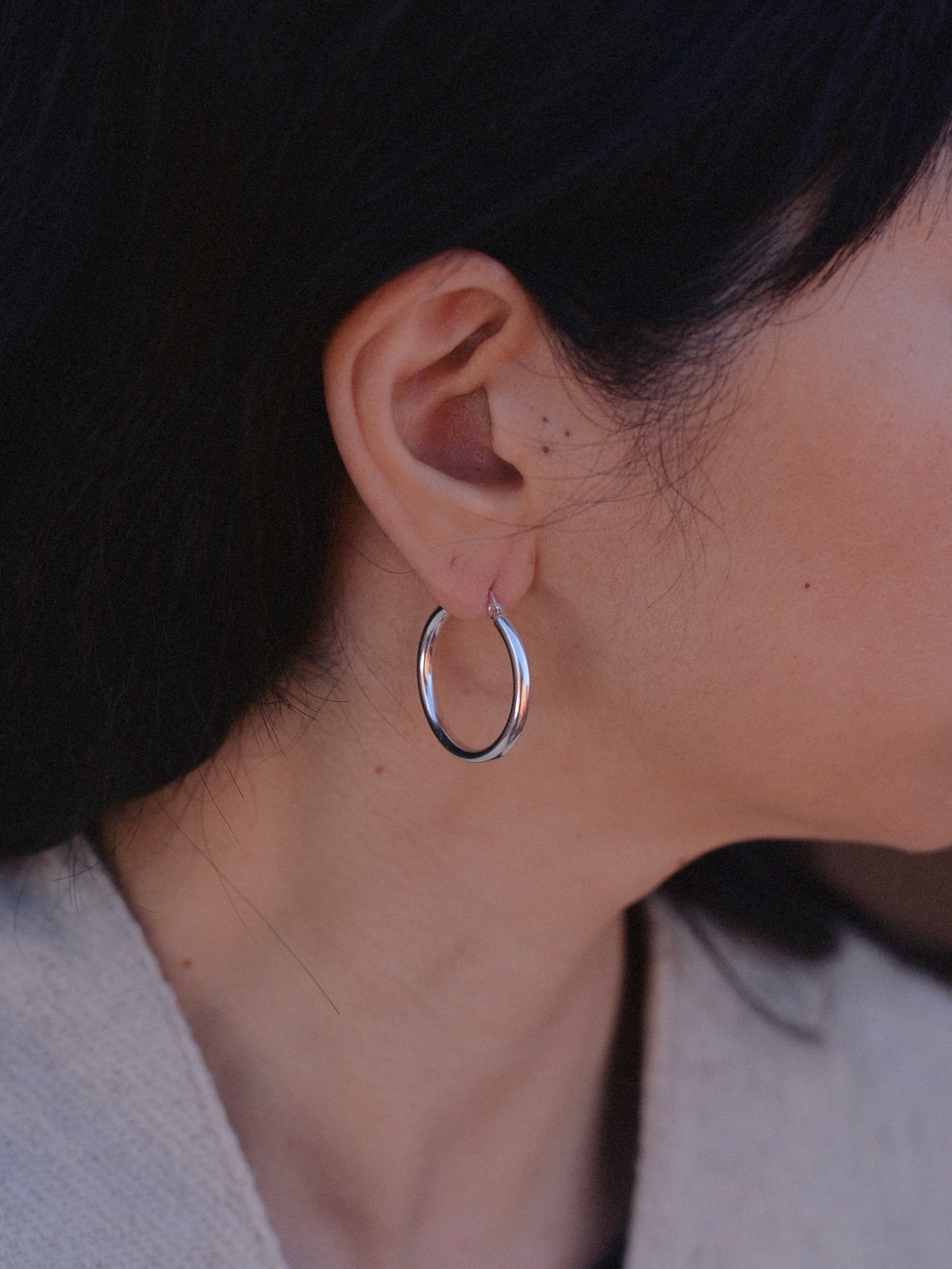 【1/23頃発送予定】Mexican Silver925 フープピアス M