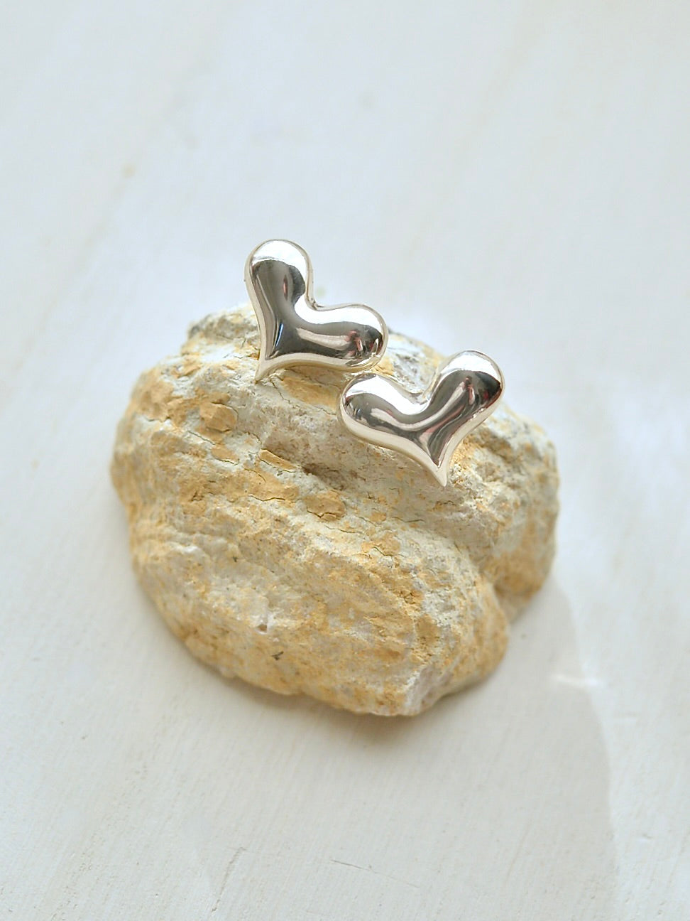 Mexican Silver925 ハートスタッドピアスM