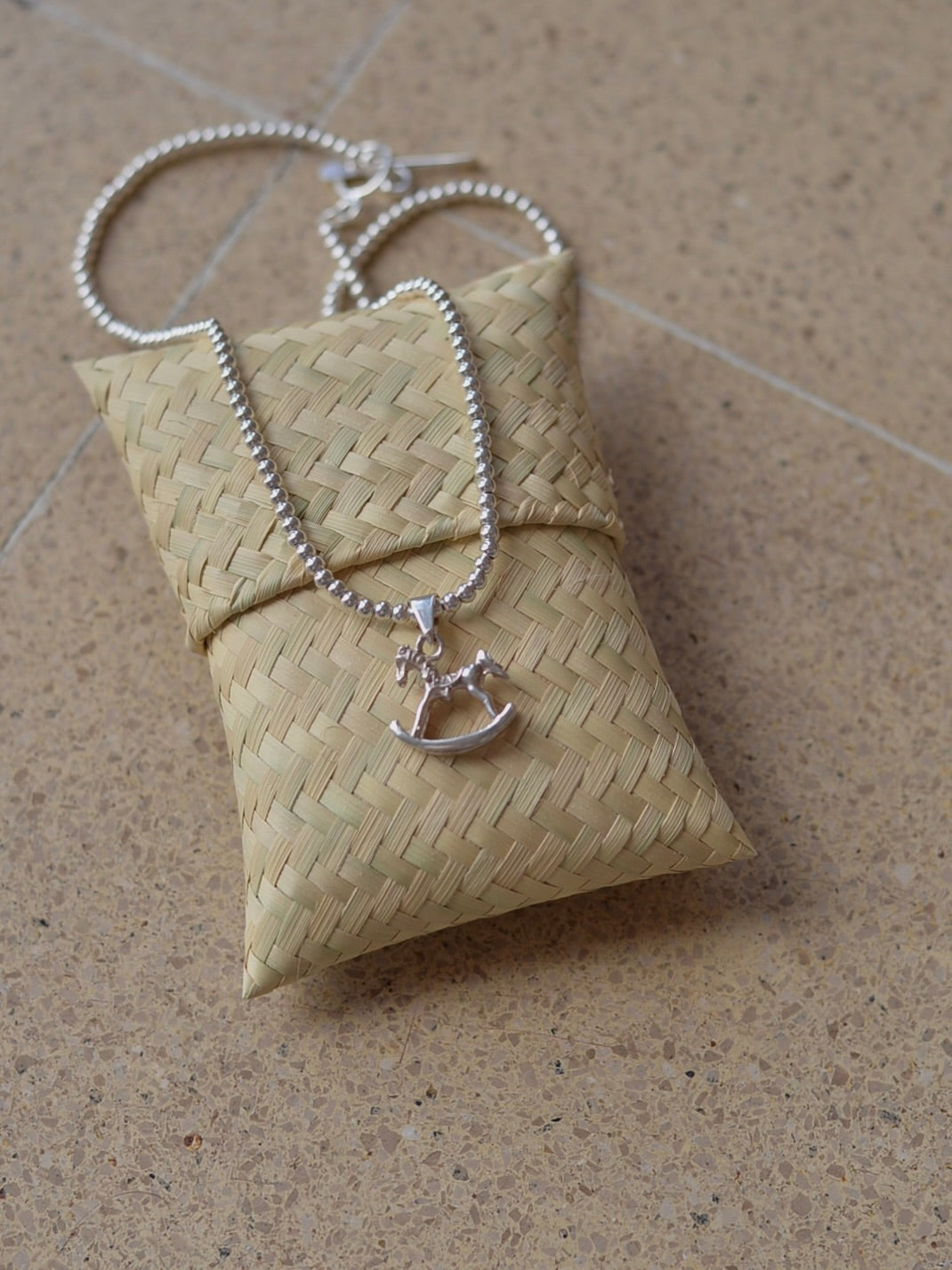 【1/22頃発送予定】Mexican Silver925 3mmボールビーズ 木馬ネックレス