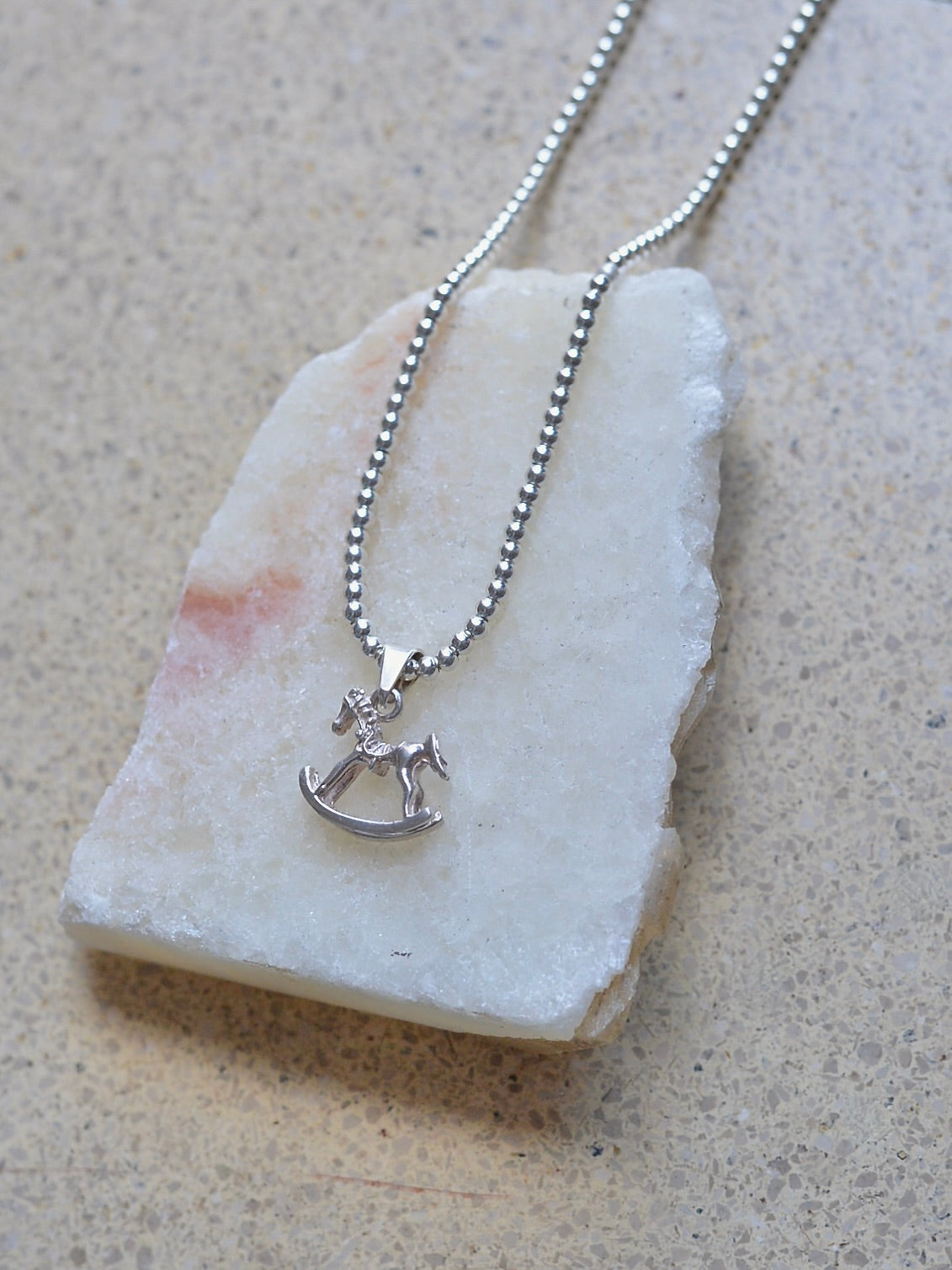 【1/22頃発送予定】Mexican Silver925 3mmボールビーズ 木馬ネックレス