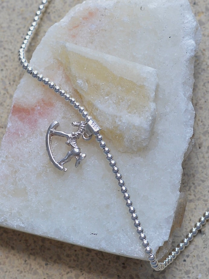 【1/22頃発送予定】Mexican Silver925 3mmボールビーズ 木馬ネックレス