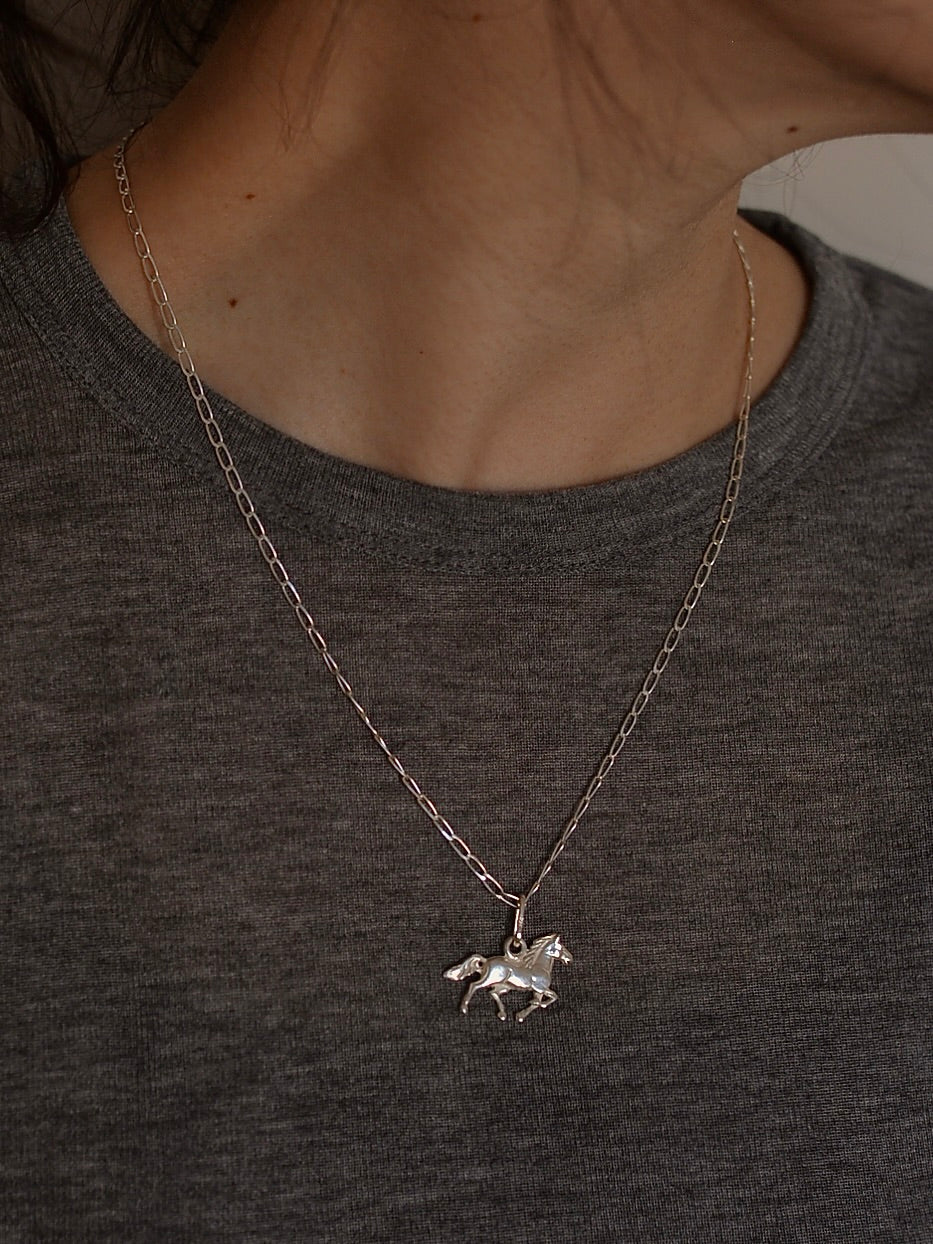 【1/22頃発送予定】Mexican Silver925 Horseチャーム ネックレス
