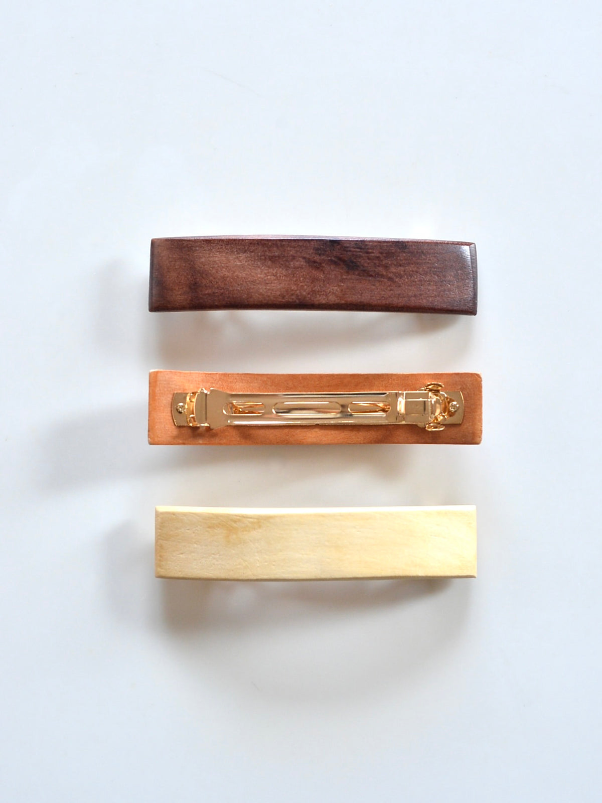 Wooden Hair Barrettes