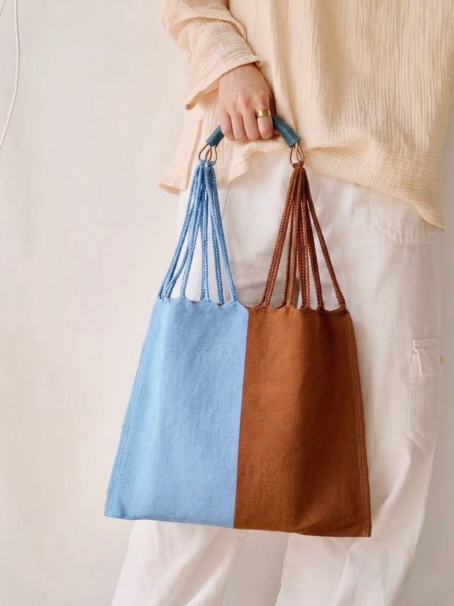 メキシコ ハンモックバッグ レザーハンドル