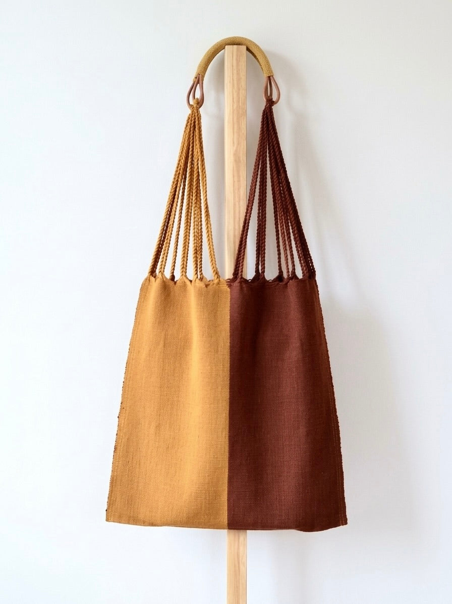 メキシコ ハンモックバッグ レザーハンドル