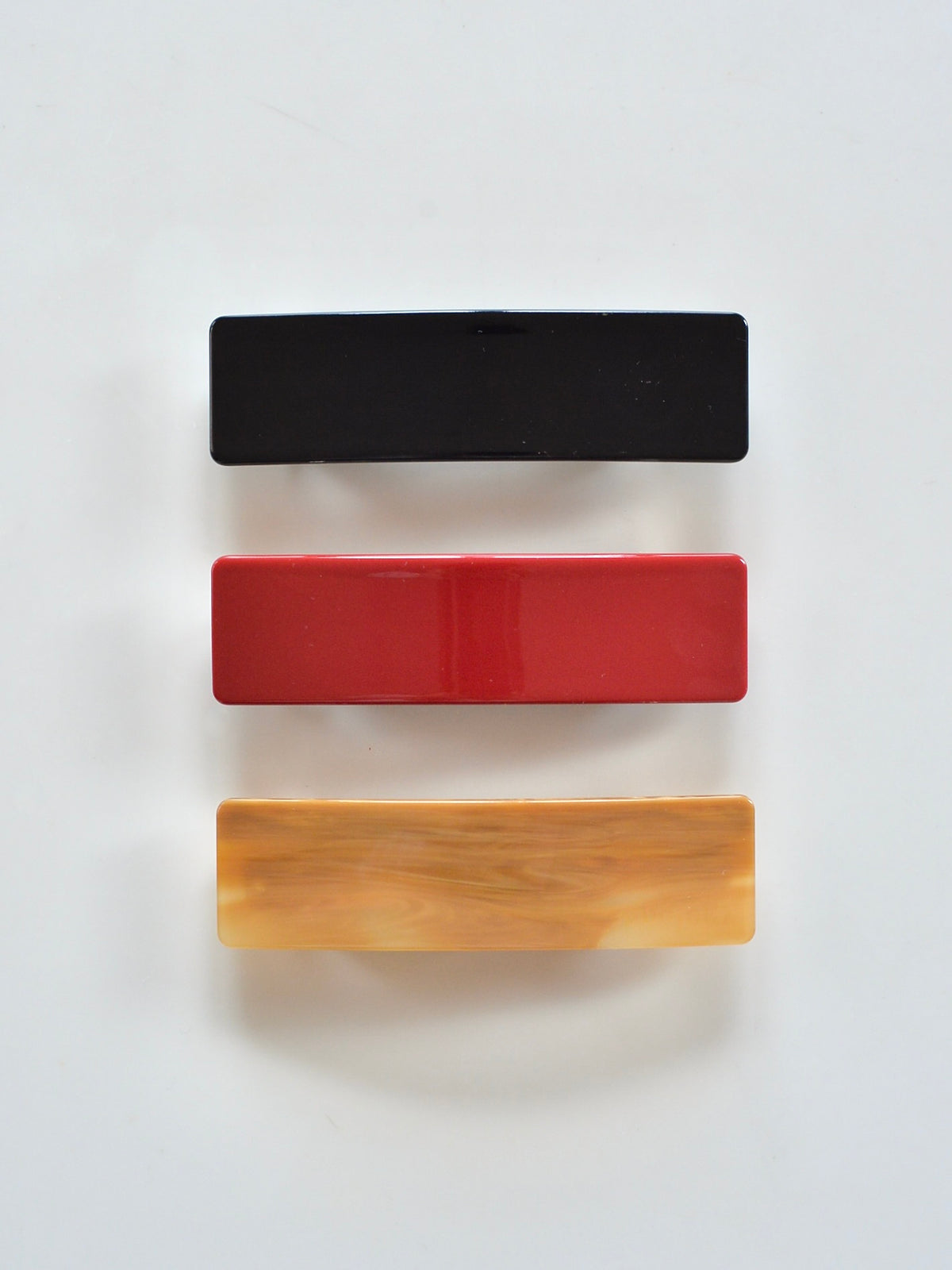 Eco Classic Rectangular Hair Barrettes