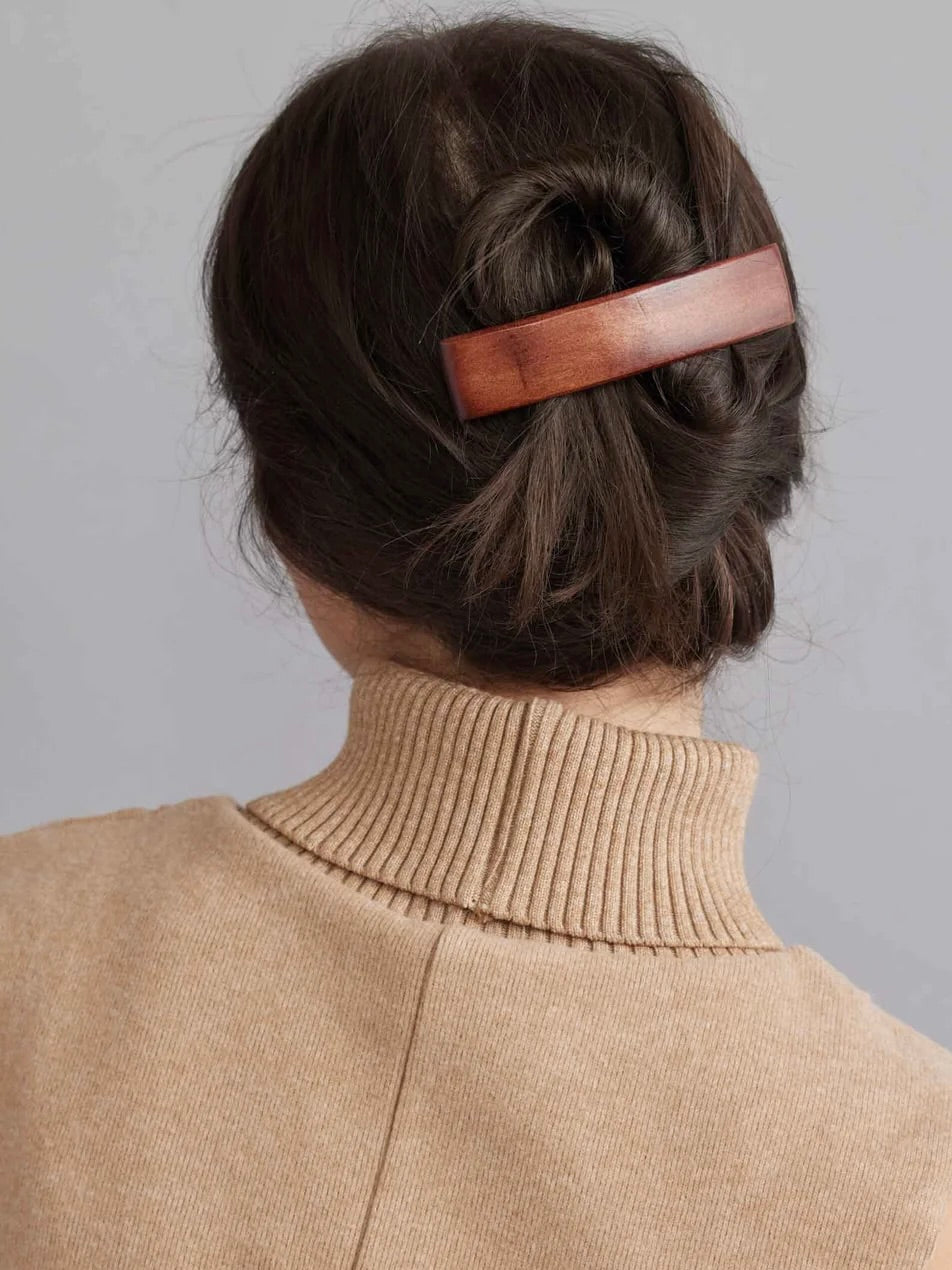 Wooden Hair Barrettes