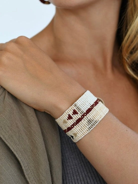 ビーズブレスレット マルチトライアングル