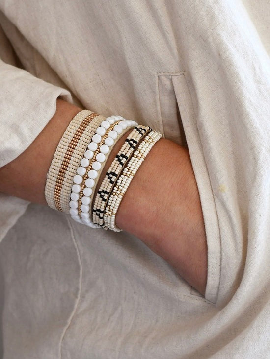 ビーズブレスレット ストライプ