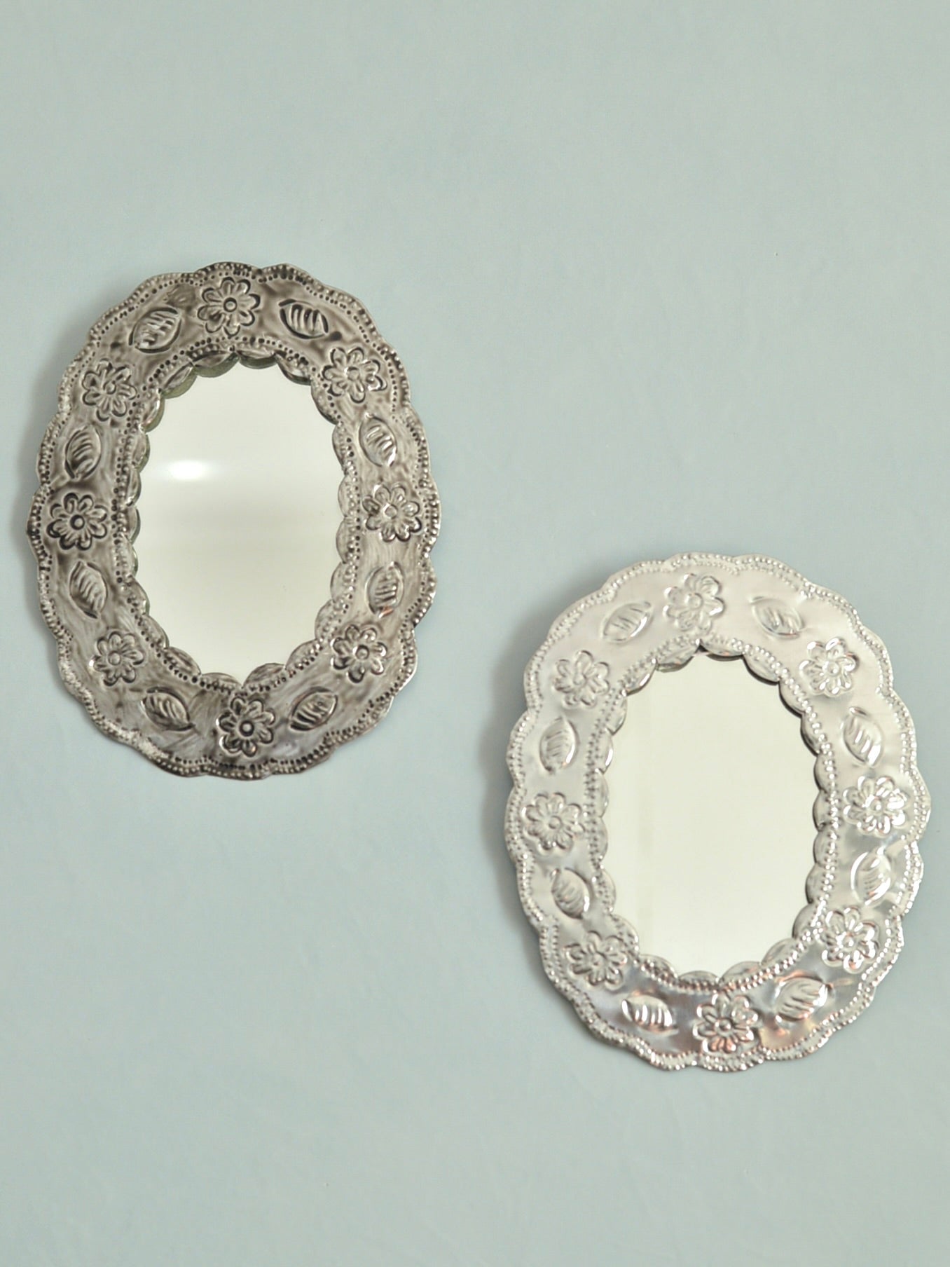 メキシコ ブリキ 壁掛けミラー オハラタ