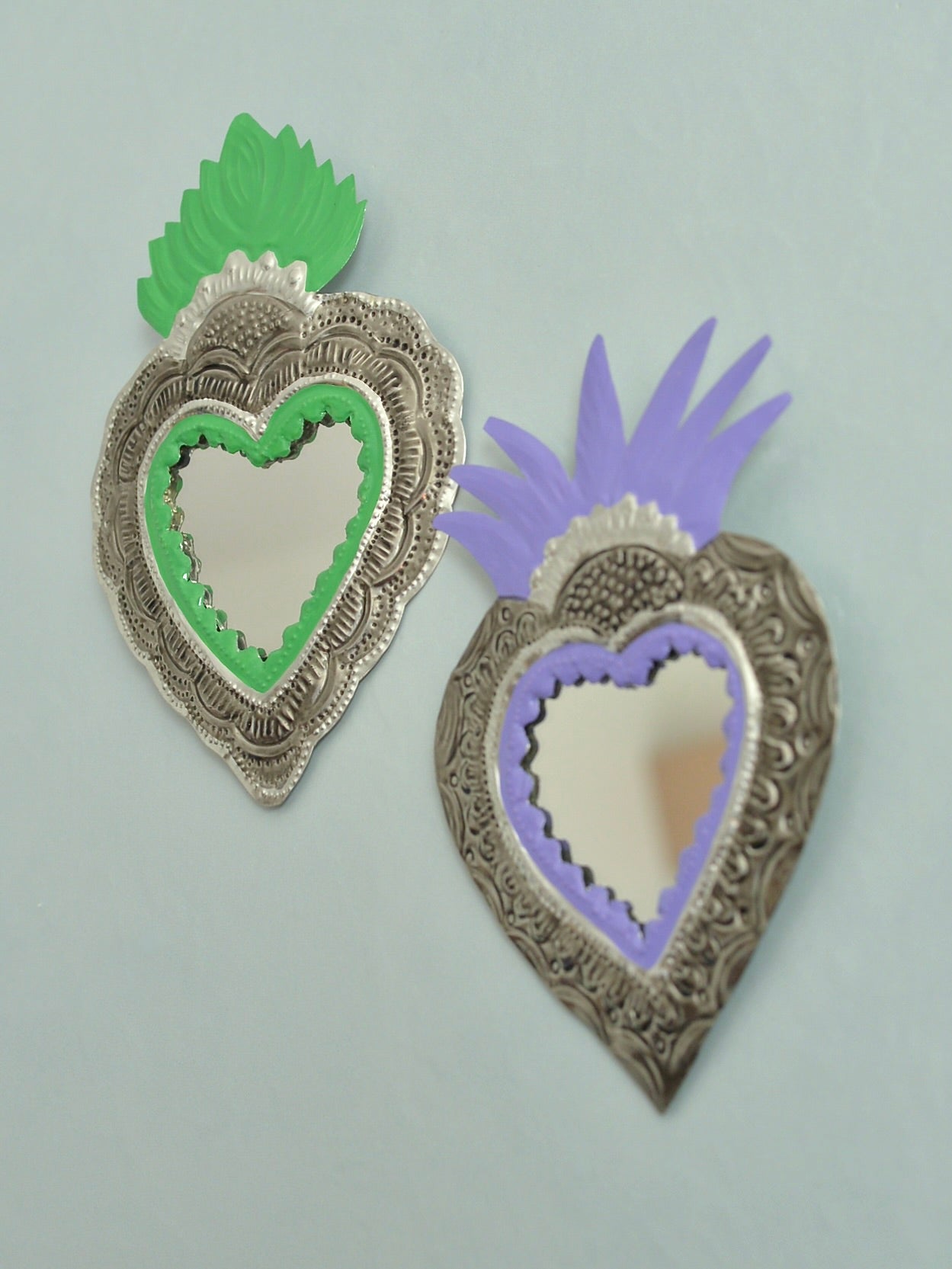 メキシコ ブリキ 壁掛けミラー オハラタ