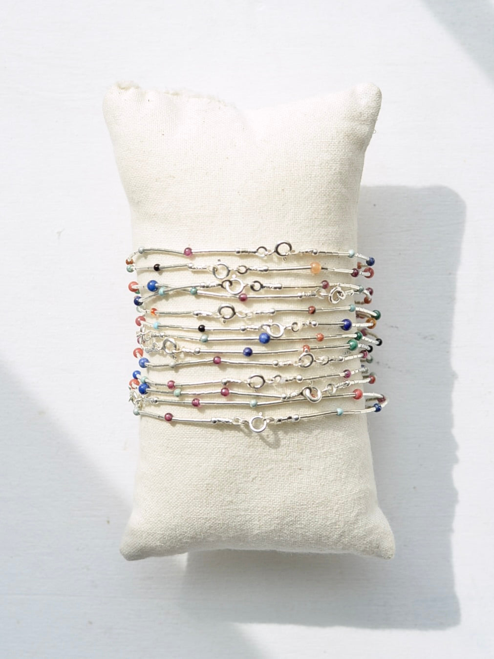 Mexican Silver925 天然石 ビーズブレスレット