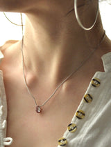 ハーキマーダイヤモンド&ガーネット 3way ネックレス