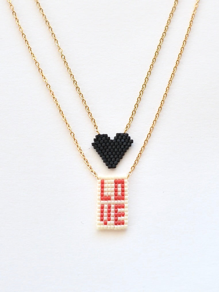 再入荷】LOVE ビーズネックレス Red – NOZZI BAZZAR