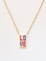 【再入荷】LOVE ビーズネックレス マルチカラー