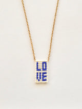 【再入荷】LOVE ビーズネックレス Blue