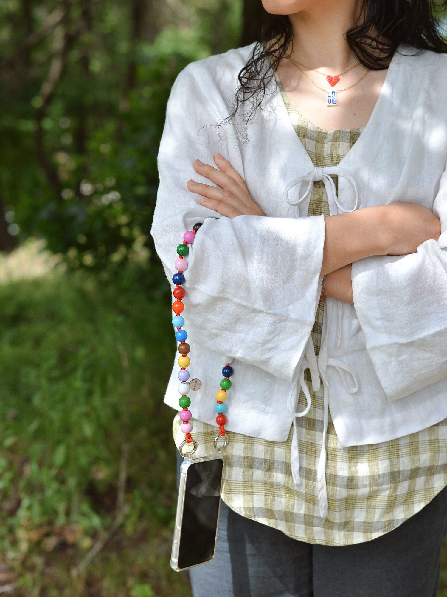 upbeads アップビーズ スマホストラップ SHORTIE 60cm【HAPPY】