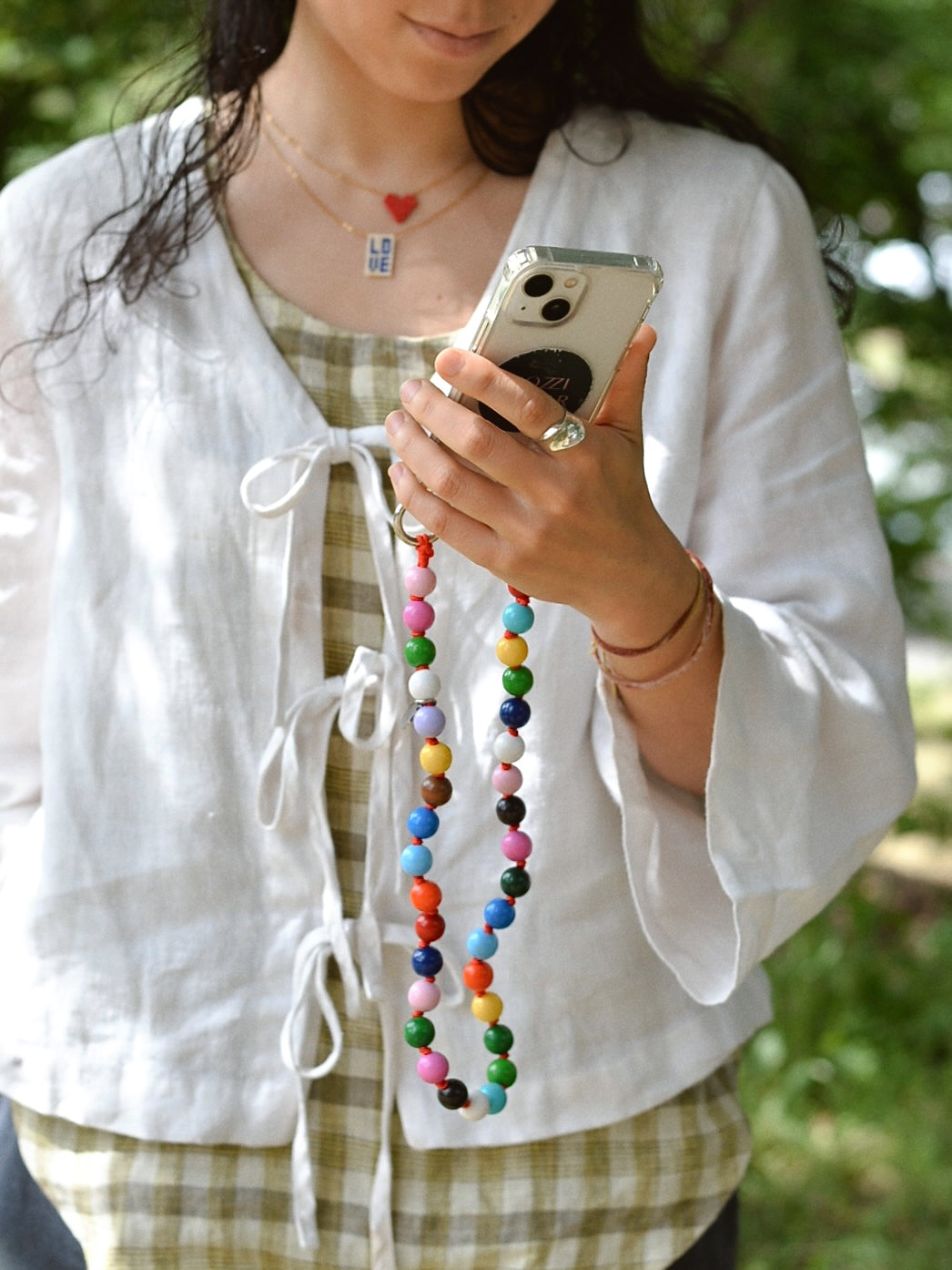 upbeads アップビーズ スマホストラップ SHORTIE 60cm【HAPPY】