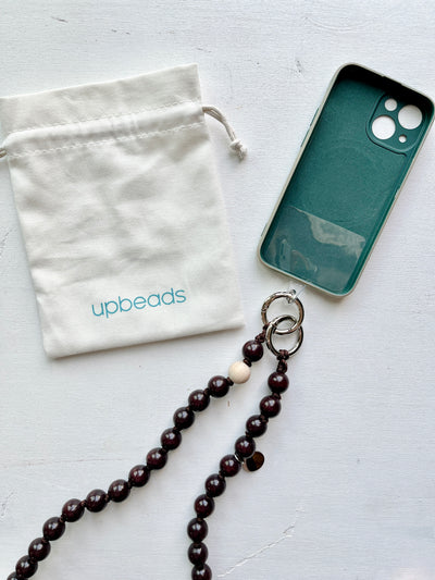 upbeads upbeads smartphone shoulder mobile strap espresso 