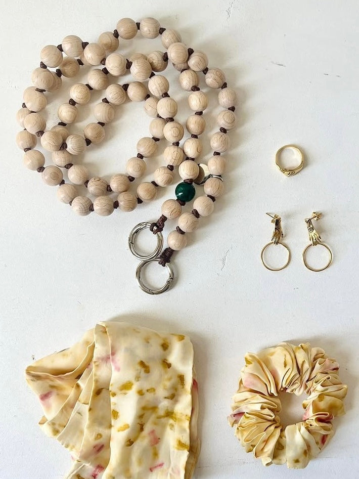 upbeads 업 비즈 스마트 폰 숄더 모바일 스트랩 우드 브라운 