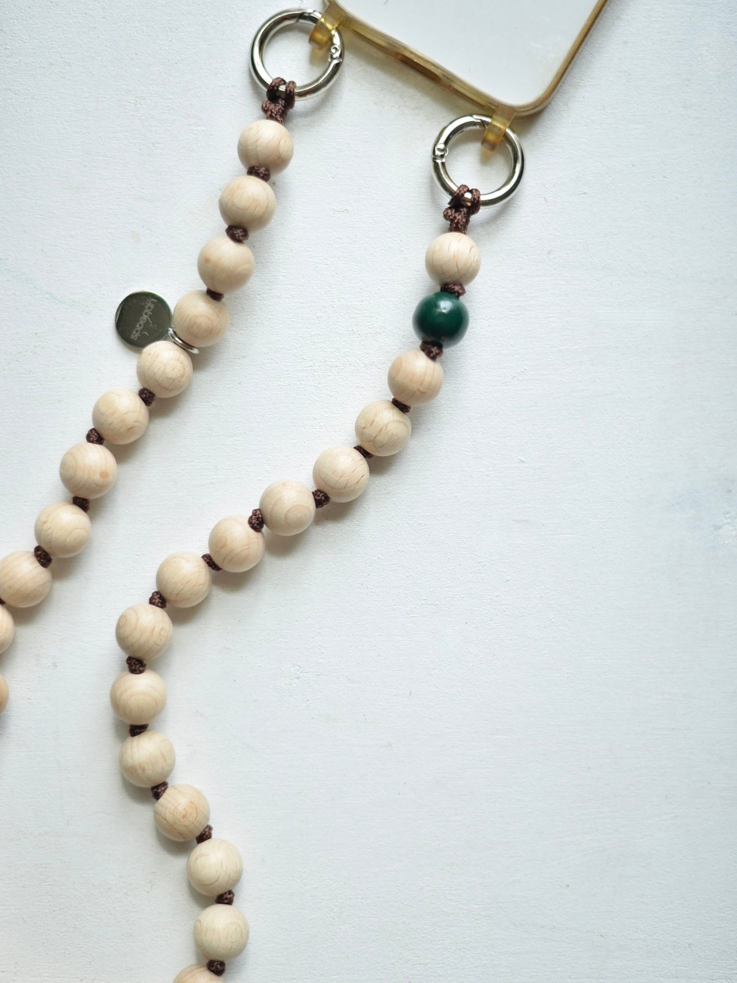 upbeads アップビーズ スマホストラップ SHORTIE 60cm【ウッドブラウン】