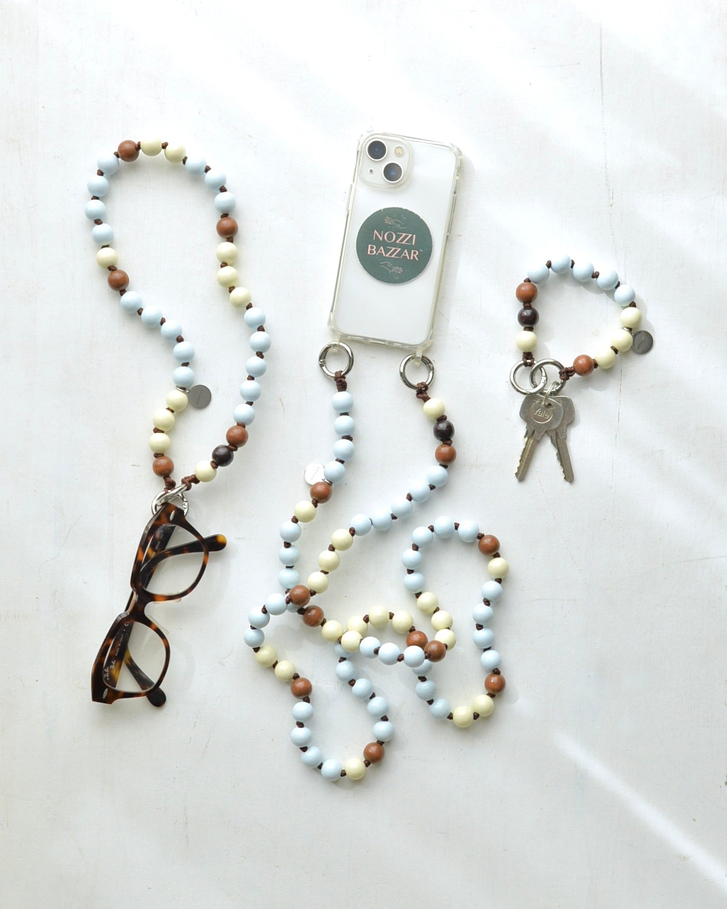 upbeads アップビーズ スマホストラップ SHORTIE 60cm【Vanilla Bean】