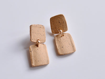 Double cookie ceramic earrings 