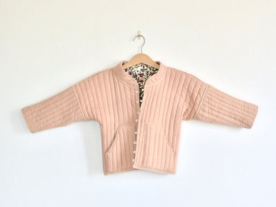 Kids Reversible Quilted Jacket Pink 