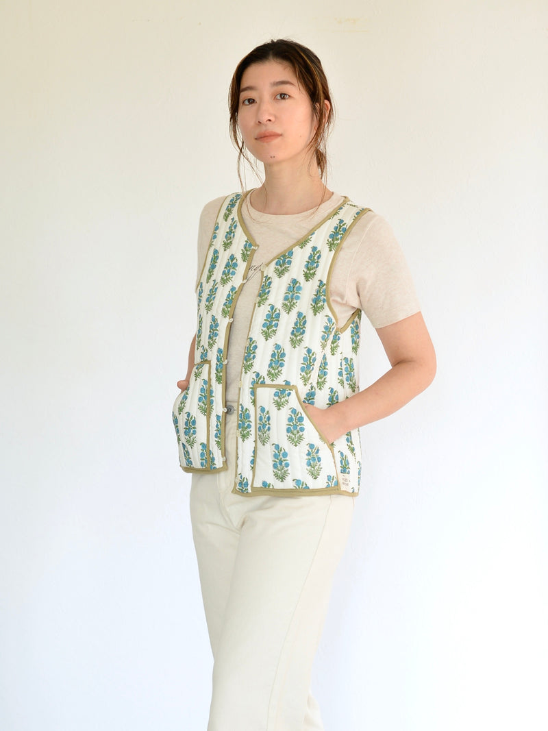 Reversible Quilted Vest Green 