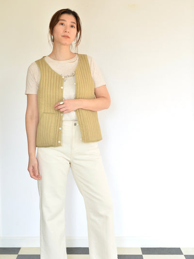 Reversible Quilted Vest Green 