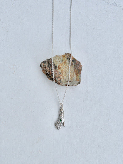 Hand necklace &lt;emerald&gt; Silver925 