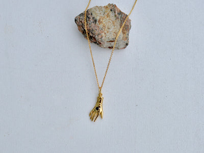 Hand necklace &lt;sapphire&gt; Gold 