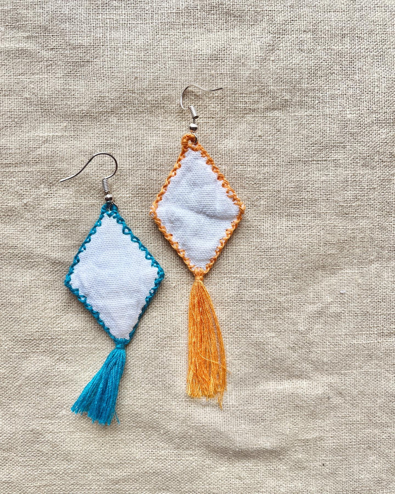 Guatemala &amp; Mexico embroidered earrings [fully donated product] 
